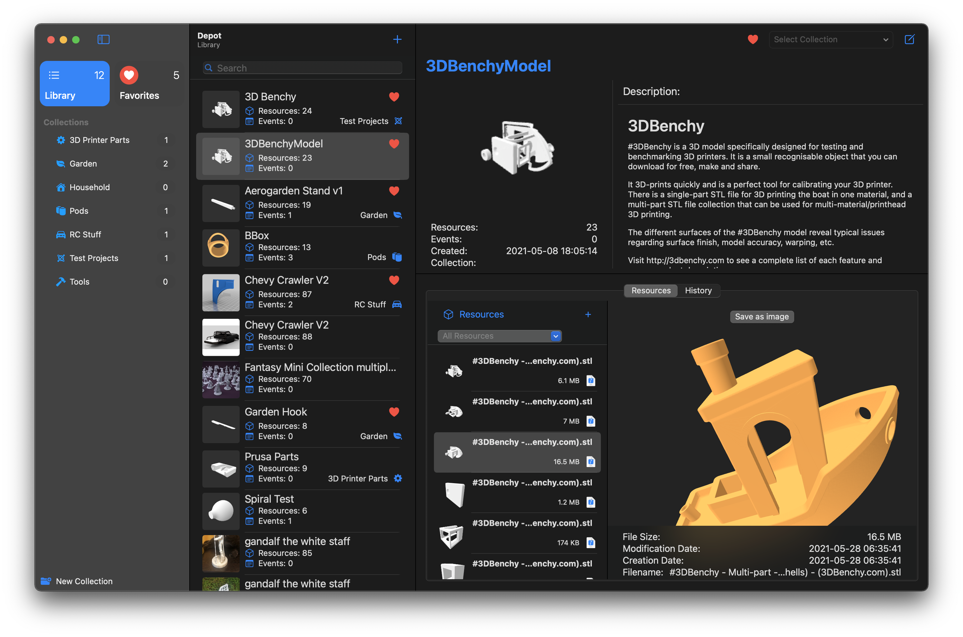Depot Screenshot - 3D model library and project browser